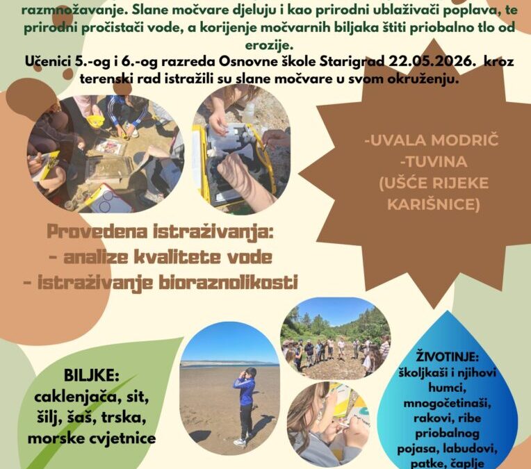 Projekt “Mali istraživači mora – slane močvare i lagune”